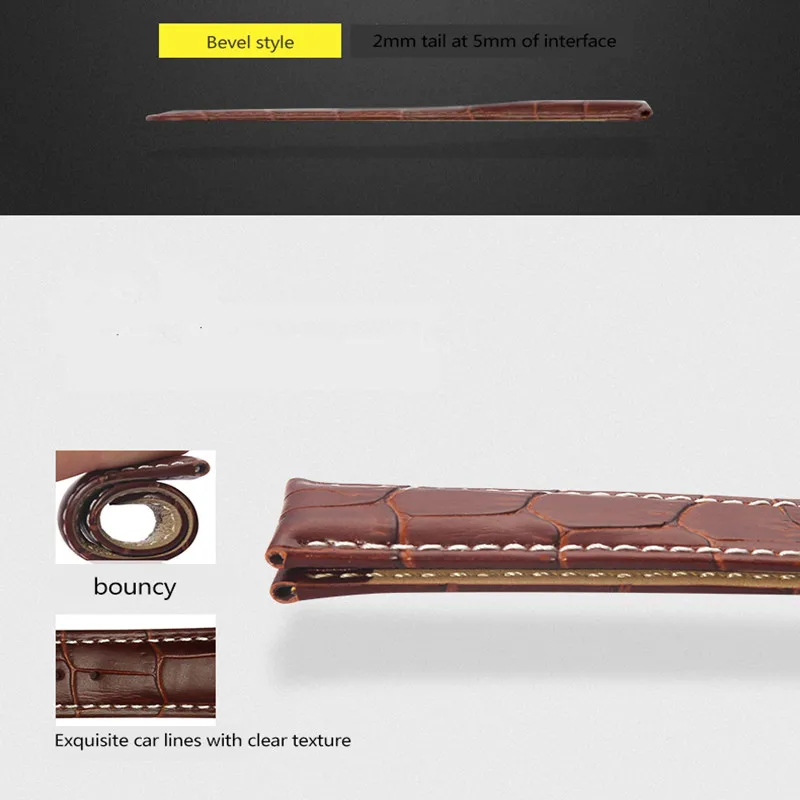 Watchband Soft Calf Genuine Leather Watch Strap 16mm 18mm 19mm 20mm 21mm 22mm Watch Band for Tisssot Seiko Accessories Wristband