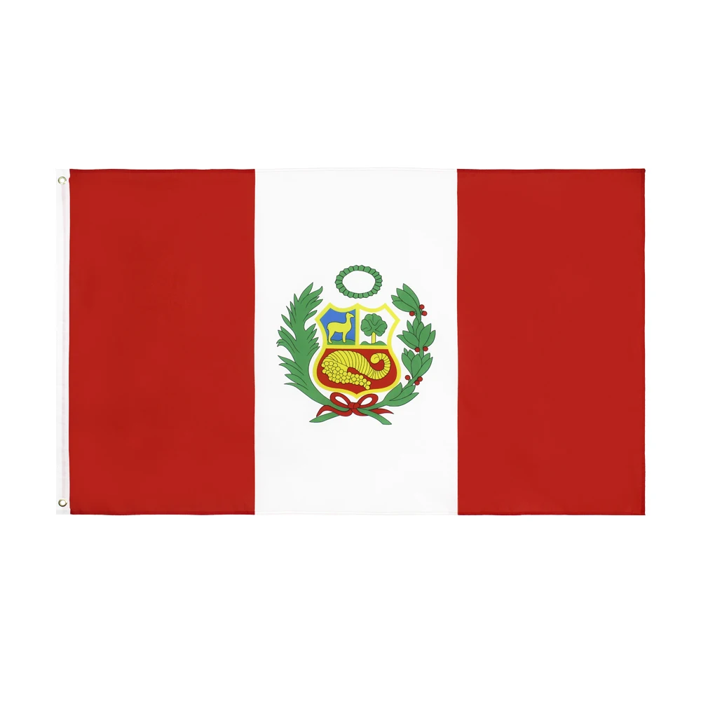 3Jflag 3x5Fts 90X150cm PER PE Peru Flag For Decoration