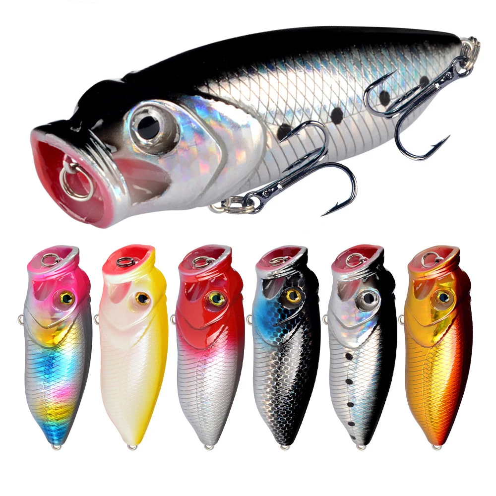 1PCS 포퍼 Wobbler 낚시 유혹 8cm 15g Trolling Isca 인공 하드 미끼 Crankbait 플라스틱 Swimbait 잉어베이스 파이크 태클