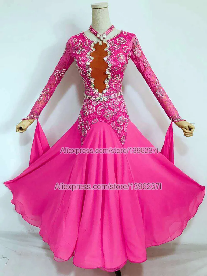 Vestido de baile de salón personalizado, vals, Tango, Flamenco, traje de baile de Salón Estándar para mujer, vestidos de baile de competición