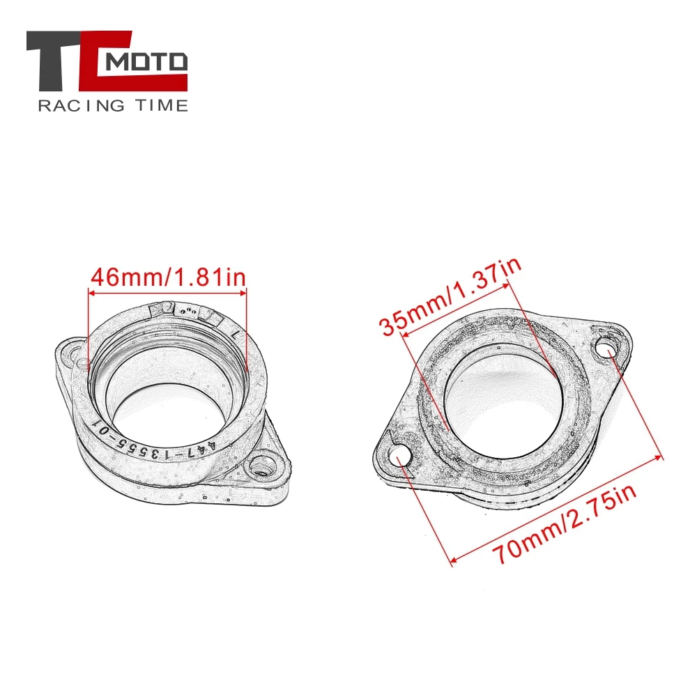 Motorcycle Carburetor Interface Adapter Intake Manifold For Yamaha XS650 XS 650 TX650 TX 650 447-13555-01-00 447-13565-01-00