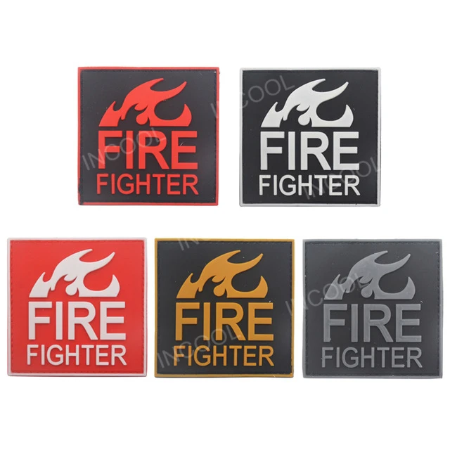 3D PVC Decorative Patches US America Fire Fighter Emblems Sniper Rubber Patch for Jackets Clothing Backpack