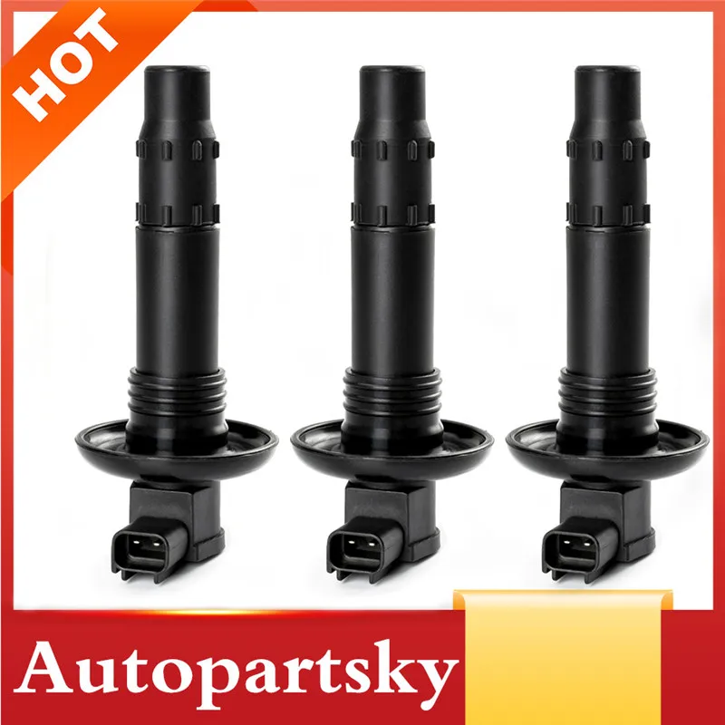 3PCS 296000307 420664020 290664020 Ignition Coils 3PCS for SeaDoo GTI Stick GTX GTS GTR RXT RXP WAKE 4TEC All 4-TEC Jet Boats