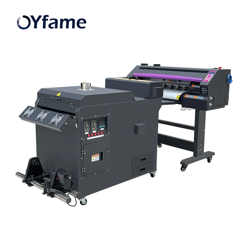 OYfame 60cm A1 DTF Printer With For Epson I3200 Printer head DTF PET Film For t shirt Printing Machine A1 with powder shaker