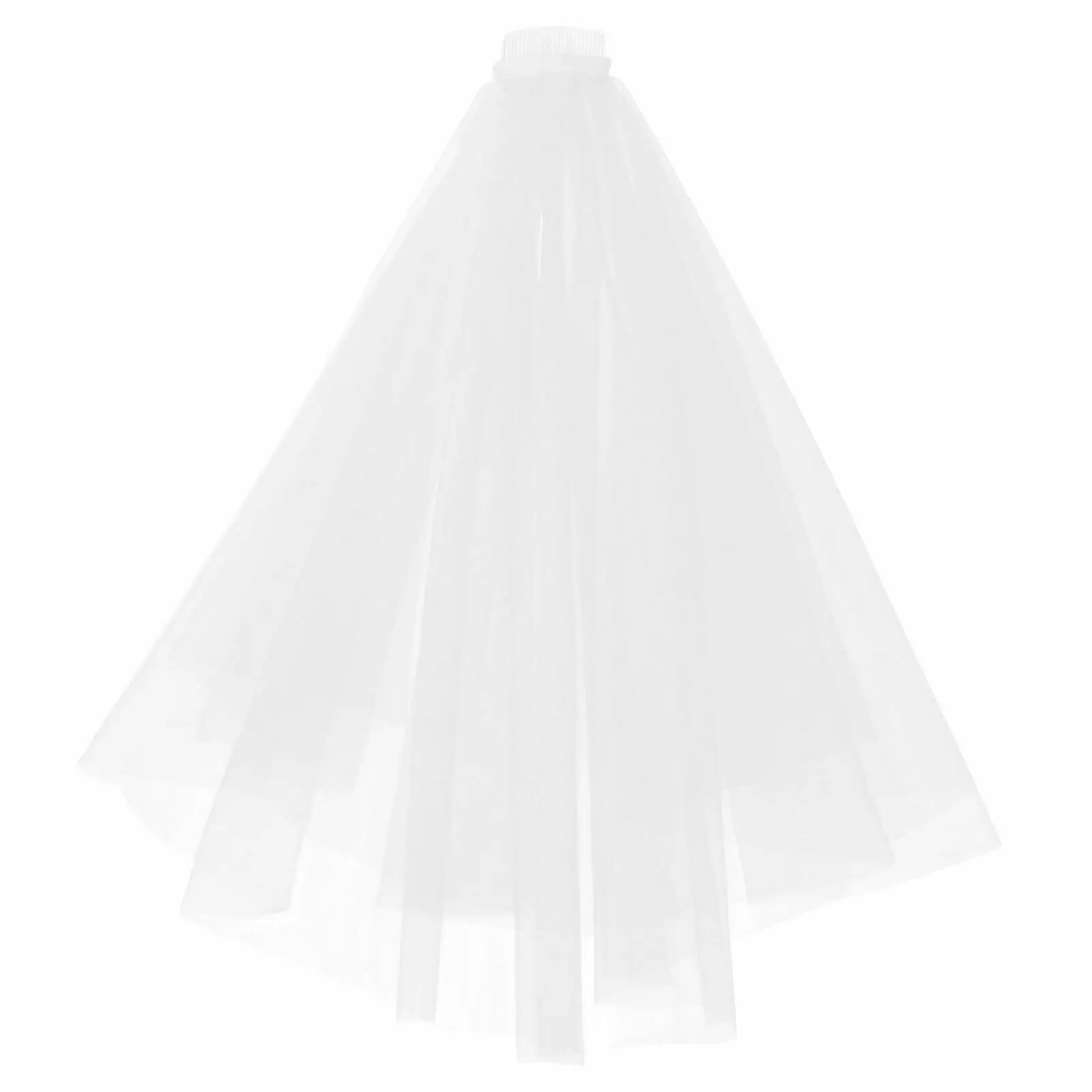 White Bridal Veil Elbow Length Tulle with Comb Shower Wedding Party Headwear