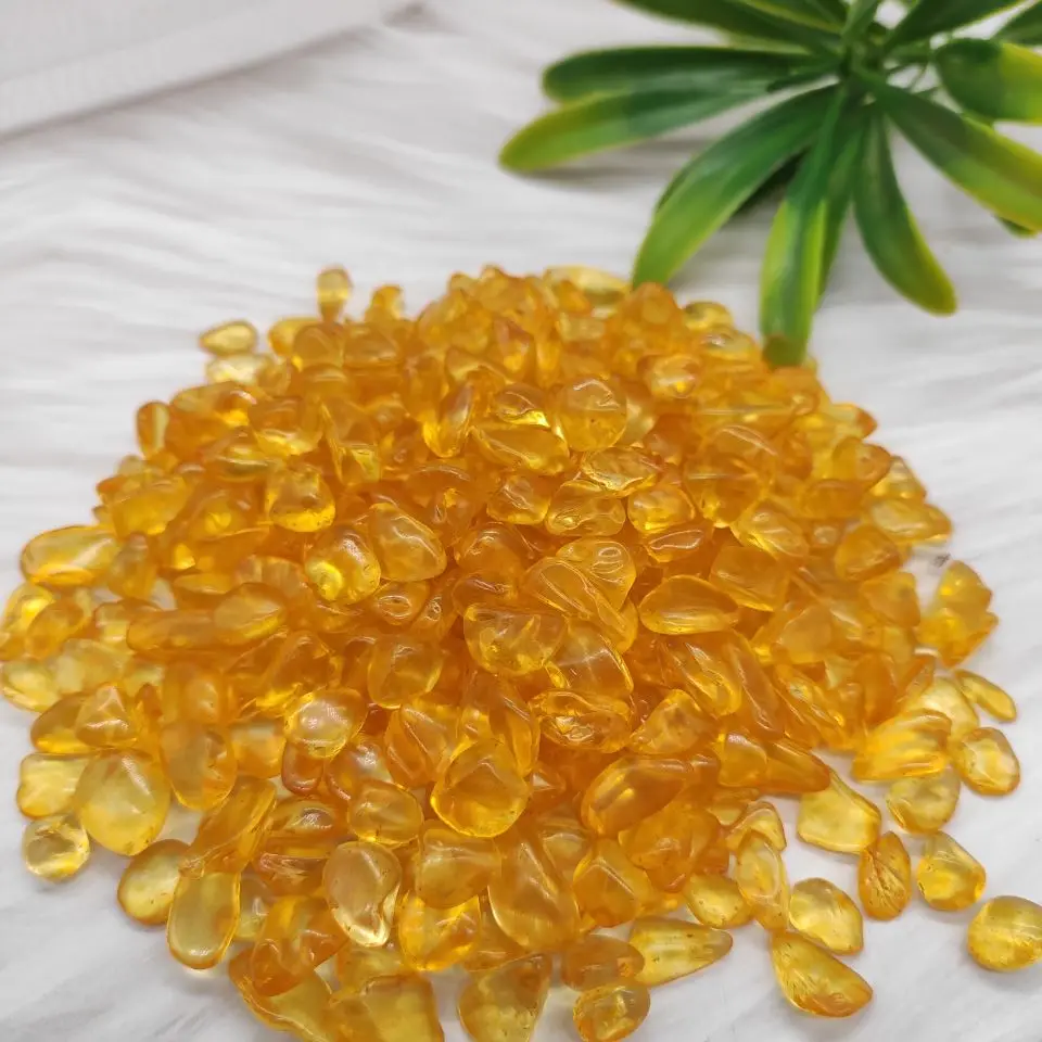 100g  Natural Yellow Crystal Gravel Raw topaz stone DIY Home Decoration Decor Mineral Natural Crystal Quartz Healing Reiki Stone