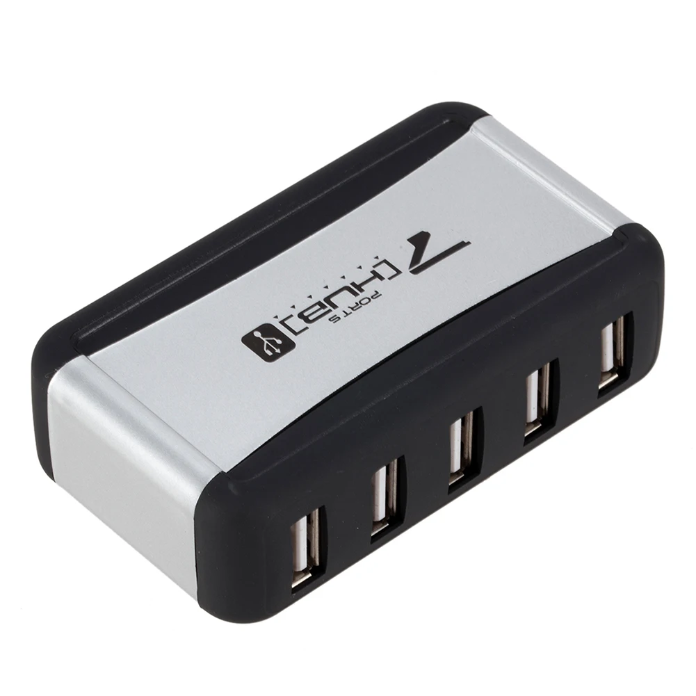 EU/US ปลั๊ก USB Hub 7พอร์ต USB 2.0 Splitter พร้อมอะแดปเตอร์480 Mbps USB 2.0 hub สำหรับ PC คอมพิวเตอร์อุปกรณ์เสริม