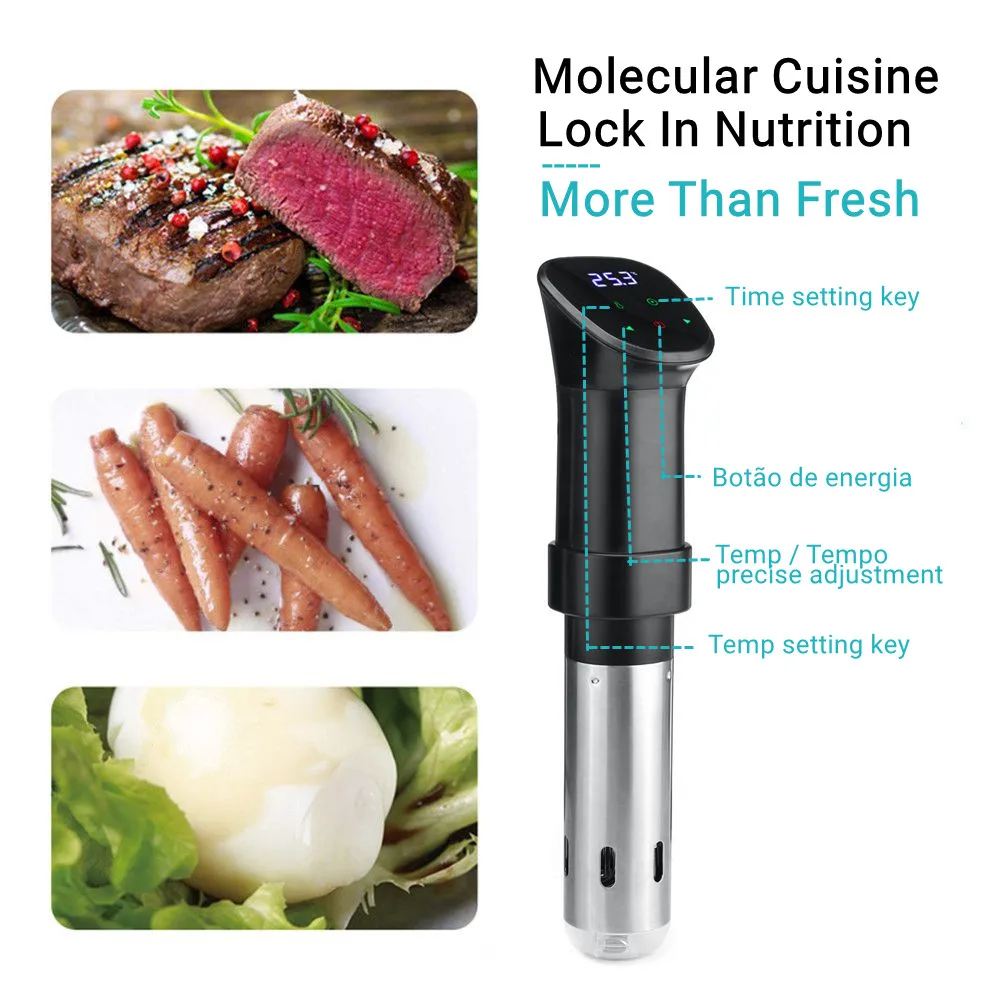 Powerful Vacuum Sous Vide Cooker 1800W Precision Cooker Immersion Circulator Accurate Cooking LCD Digital Timer Cooking Machines