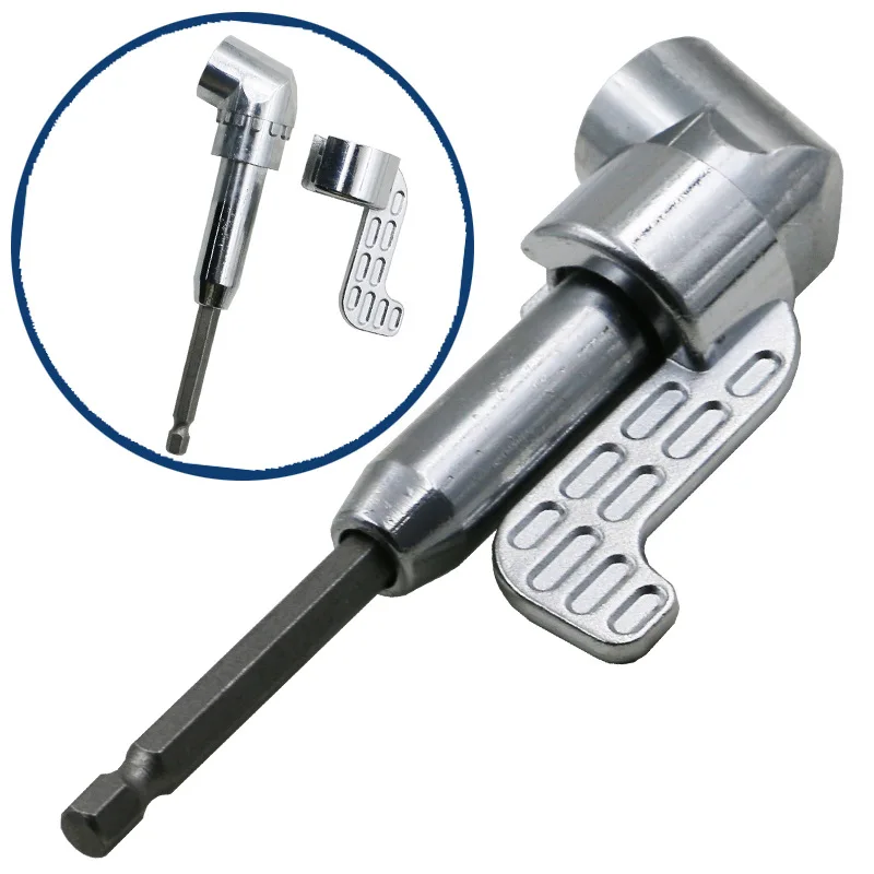 Nuovo Set di cacciaviti ad angolo a 105 gradi adattatore per supporto punte regolabili ugelli strumento per cacciavite ad angolo Driver ad angolo magnetico da 1/4 "pollici