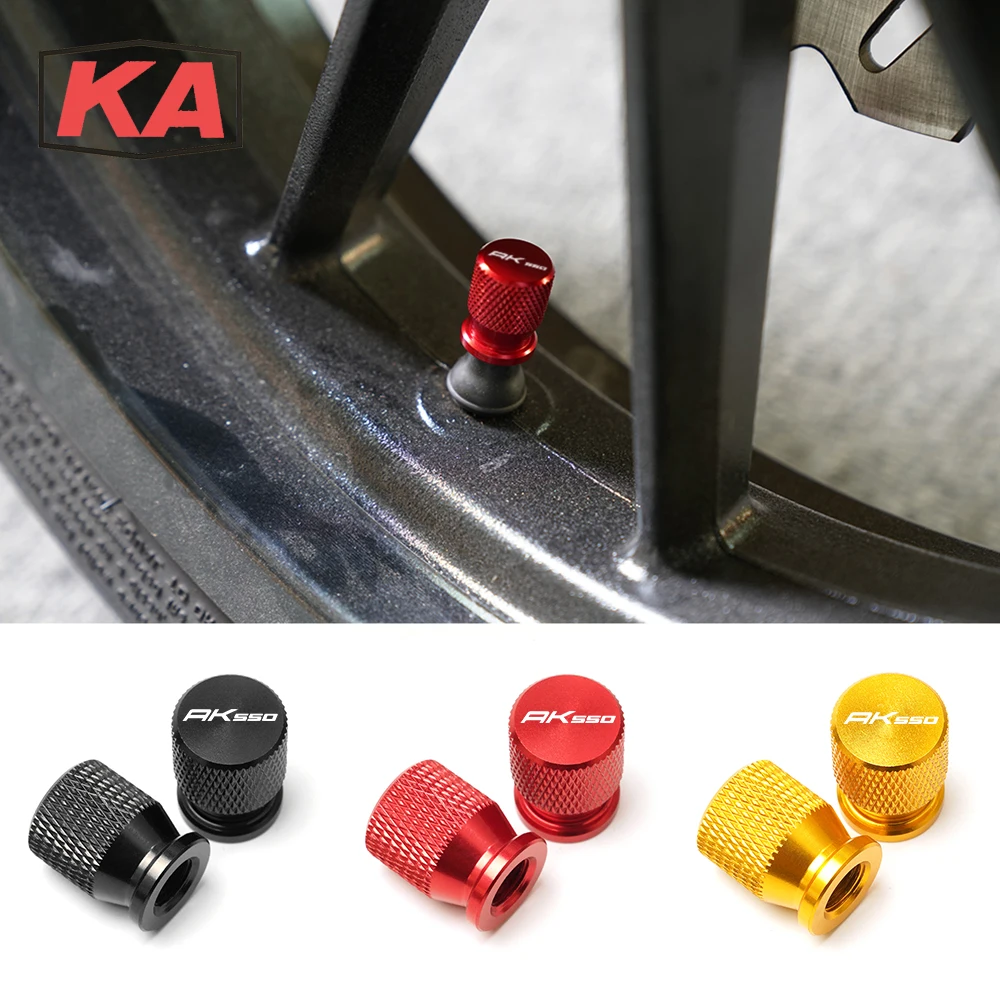 

For KYMCO AK550 2017-2019 2018 2020 CNC Accessorie Wheel Tire Valve Stem Caps Airtight Covers logo AK 550 ak550 Hot Deals