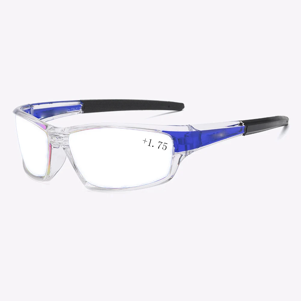 Stick Face Transparent Frame Photochromic Grey Reading Glasses +0.75 +1 +1.25 +1.5 +1.75 +2 +2.25 +2.5 +2.75 To +4