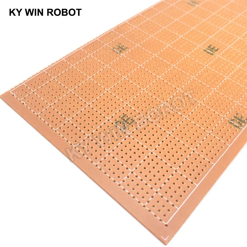 Papel protótipo pcb universal, placa de circuito faça você mesmo 10x24.5 10*24.5cm, orifício contínuo de fileira única 100x245mm