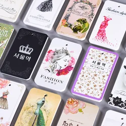 50pcs/lot Cardboard Paper Printing Design Clothes Garment Hang Tags Clothes Personalizar String Labels Packaging for Bags