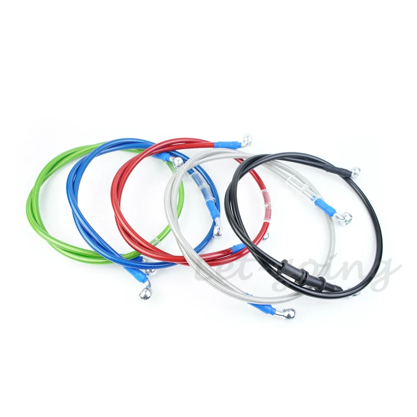 AN3 Braided Brake Hose Moto M10 Banjo 28 90 Degrees Motorcycle ATV Hydraulic Clutch DOT Flexible Tube Line Oil Hose 400 2200mm