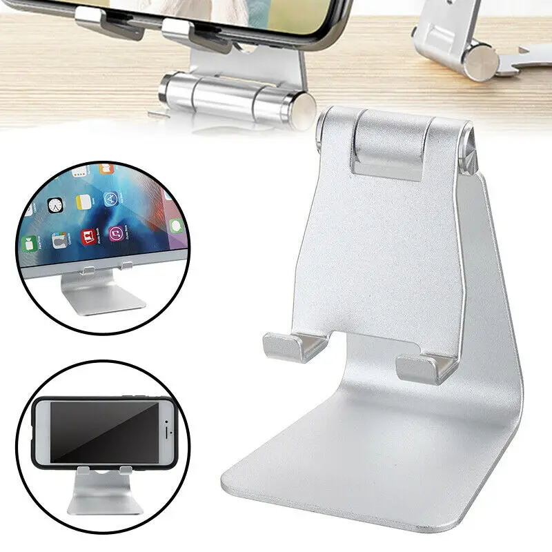 FGHGF EPhone Holder Stand for iPhone 11 Xiaomi mi 9 Metal Phone Holder Foldable Mobile Phone Stand Desk For iPhone 7 8 X XS