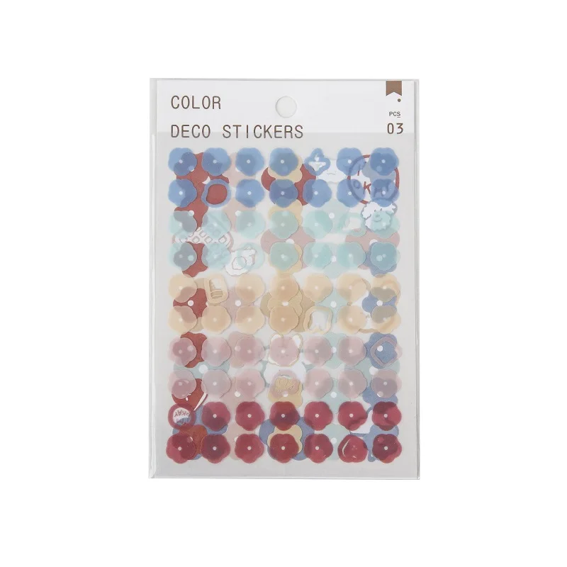 120pcs Salt Series Ins Basic Love Dot Sticker Photo Decoration Summer Creative hand account DIY Girl Material 3 sheets