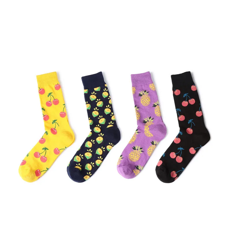 New Man Socks Women Men Free SizeCotton Socks Colorful Fruit Funny Socks For Couples Lovers Gifts