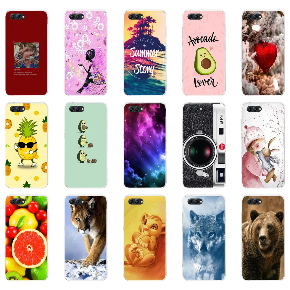 silicone cover phone case for 5.84 inch huawei honor 10 case cover honor 9 10 soft tpu back cover full 360 protective bags 3