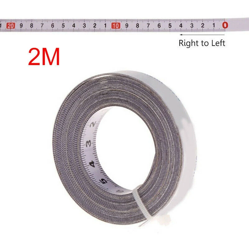 Cinta métrica autoadhesiva de acero inoxidable, regla para escala de carpintería, 1/2M
