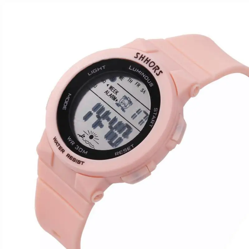 Shhors Fashion Sport Led Digital Women Watches Pink Silicone Band Waterproof Watches Top Selling Items Aliexpress Wholesale Klok