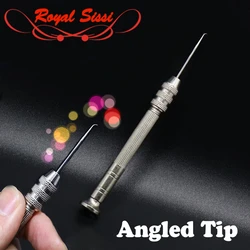 RoyalSissi 1pcs sharp angled needle fly tying bodkin professional fly tying tools curvedtip stainless bodkin for dedicate gluing