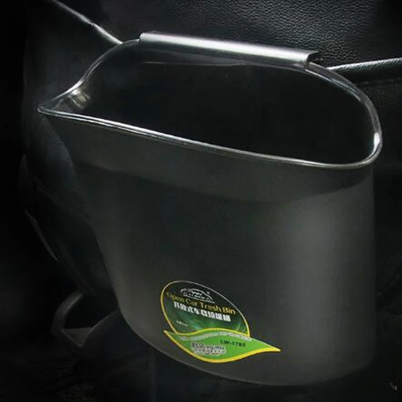 Car Trash Can Organizer Garbage Holder Automobiles Storage Bag Accessories Auto Door Seat Back Visor Trash Bin Paper Dustbin