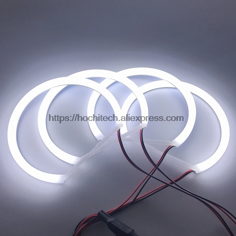 HochiTech For BMW E36 E38 E39 E46 3 5 7 Series Xenon Headlight car styling Milk White light car SMD LED Angel Eyes ring Kit