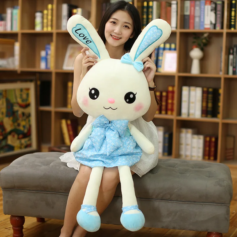 35-150cm Cute Long Legs Rabbit Plush Toy Stuffed Soft Animal Bunny Doll Baby Kids Toys Birthday Gift Christmas Present For Girl