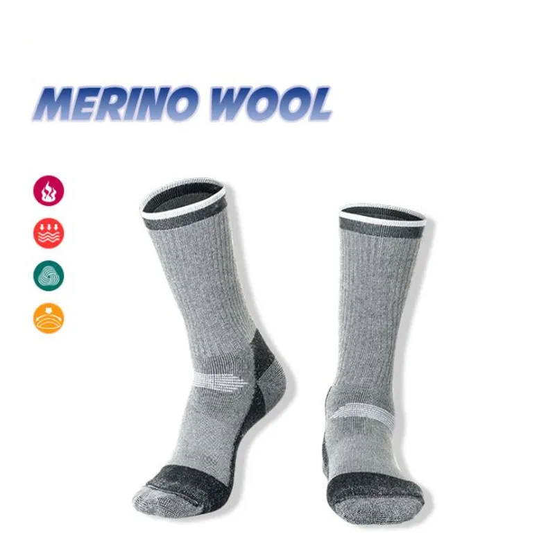 New Winter Men Women Merino Wool Thermal Ski Socks Warm Snowboard Hiking Sports Socks Outdoor Trekking Thermosocks