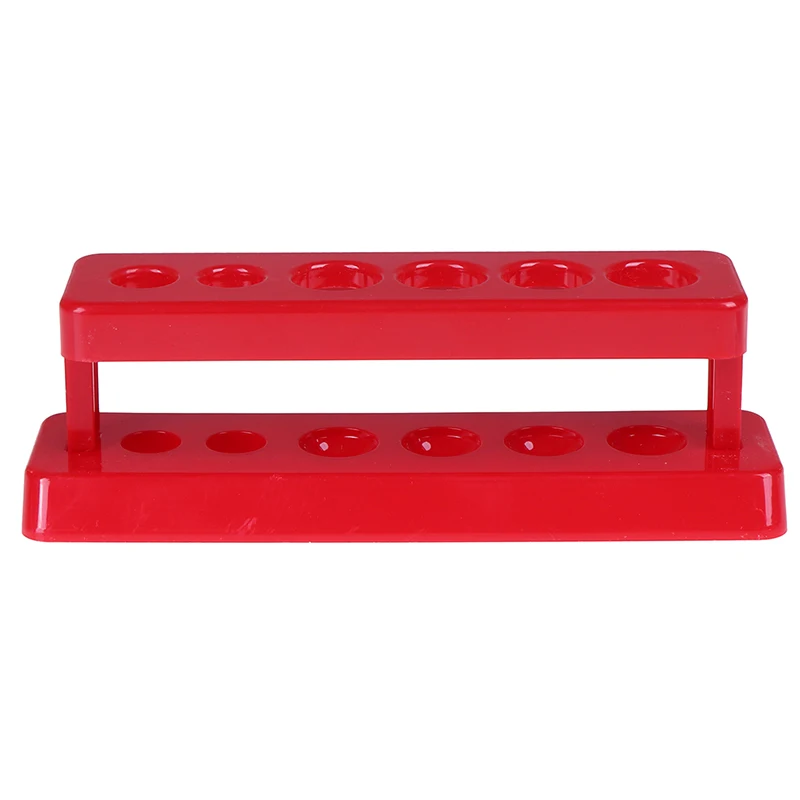 Hot sale Lab School Supplies Red Plastic Test Tube Rack 6 Holes Holder Support Burette Stand Laboratory Test tube Stand Shelf