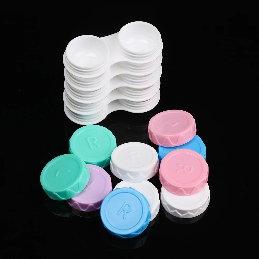 20PCS Mini Contact Lenses Box Portable Candy Color Contact Lens Case Travel Kit Holder Container Travel Accessaries Wholesale