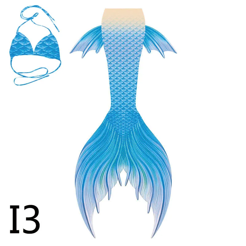 2021 new mermaid super long fishtail swimsuit bra cosplay summer swimming aquarium mermaid show training suit can be customized