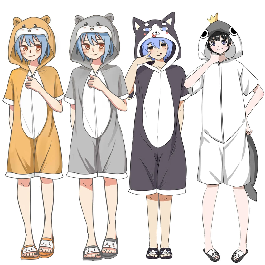 Danganronpa BEASTARS Naruro Natsume Yuujinchou Cosplay Onesies Pyjama Costume Monokuma Madara Halloween Pyjamas Sleepwear