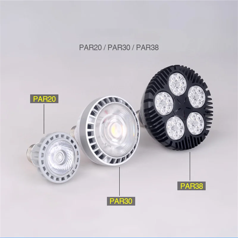 E27 Led PAR30 PAR38 Spot Lamp 110V 35w 45w 50w 60W Par Light Bulb Downlight Track Lighting For Kitchen Clothes Shop