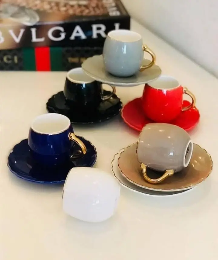 DOLBOVI Acar Elegant 6 Personality Colorful Porcelain coffee cup Pad 11255 mug кружка coffee cup cup