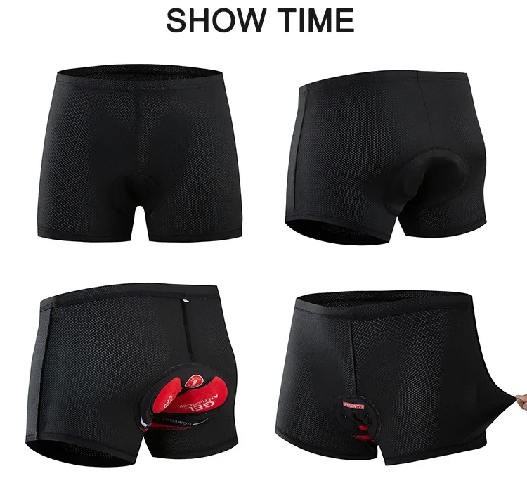WOSAWE Cycling shorts gel Breathable Shockproof MTB Road Bicycle Riding Shorts Pants cyclisme homme велосипедки женские