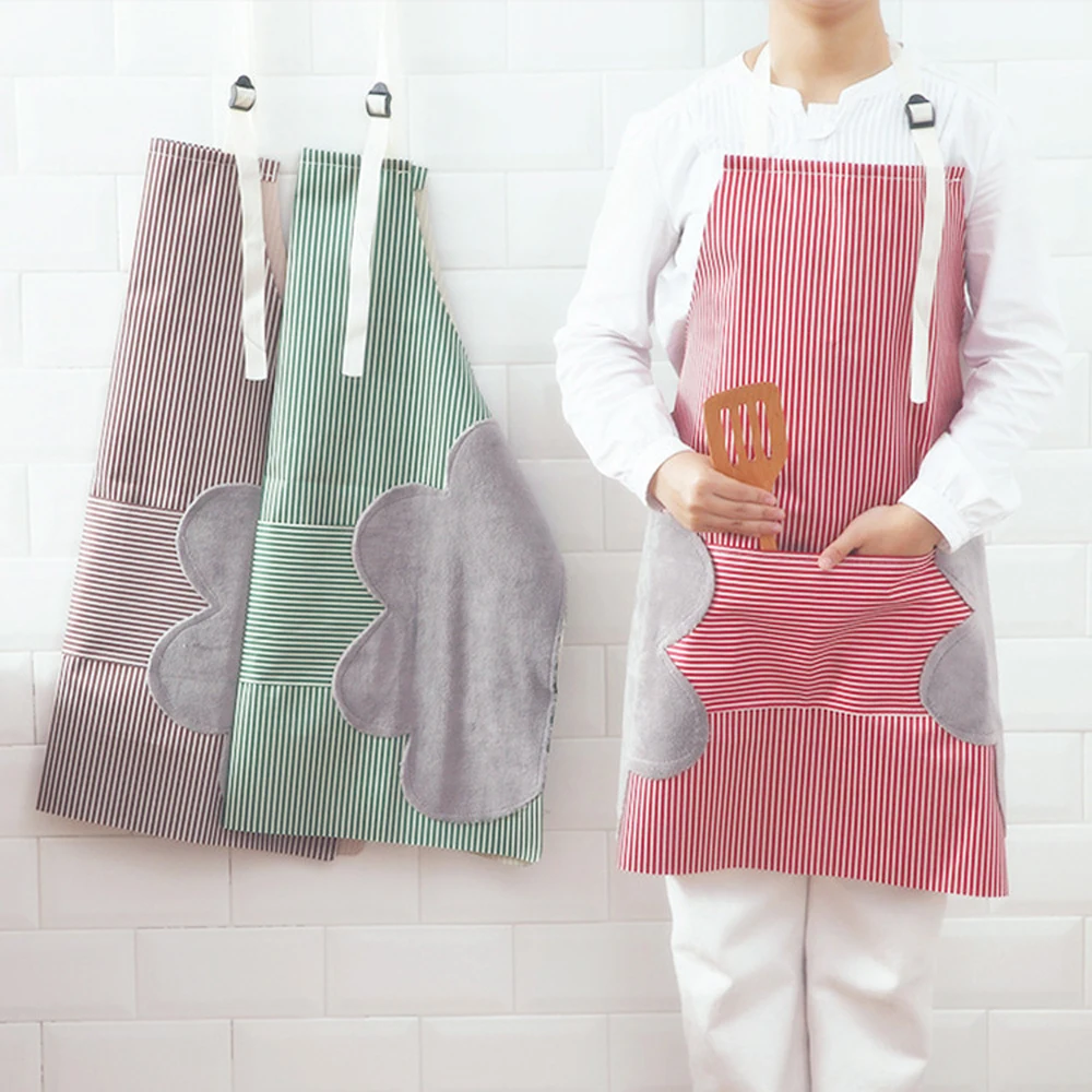 New 2021Nordic Style Cotton apron parent-child apron thin Apron Baking Quick-drying Double-layer Home Service Apron