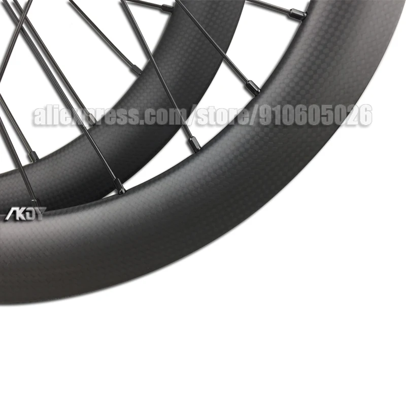 Carbon Fiber 18 Inch Wheel Set 25mm Clincher Carbon Wheels 18 355 Disc Brake 8/9/10/11 Speed 18\