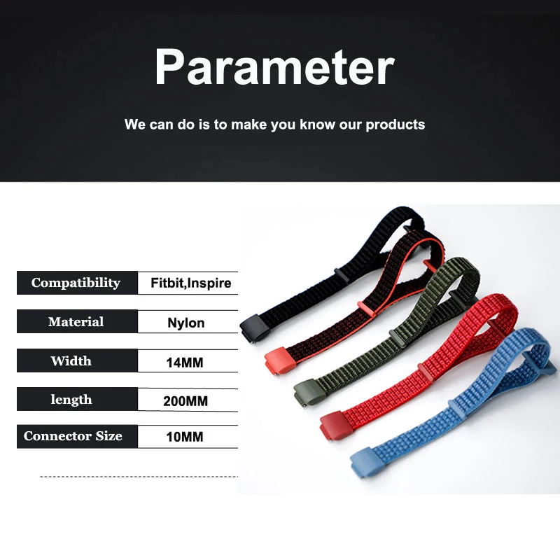 Strap for Fitbit Inspire Nylon Loop Wrist Band Soft Replacement Bracelet For fitbit inspire HR Smart Bracelet Nylon Sport Strap