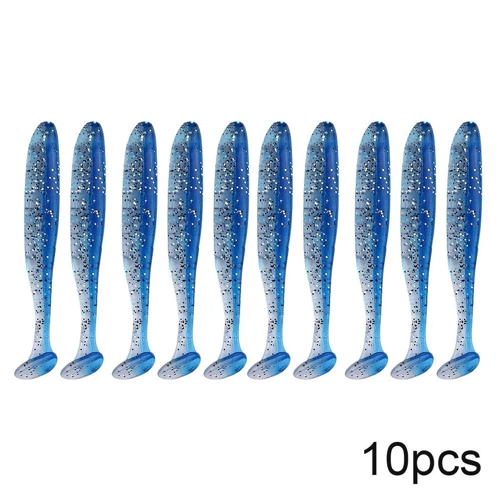 10pcs Jig Soft Bait Silicone Lure Worm Fishing Lures Wobbler 7cm 10cm Attractive Artificial rubber Swivel Bass Fishing