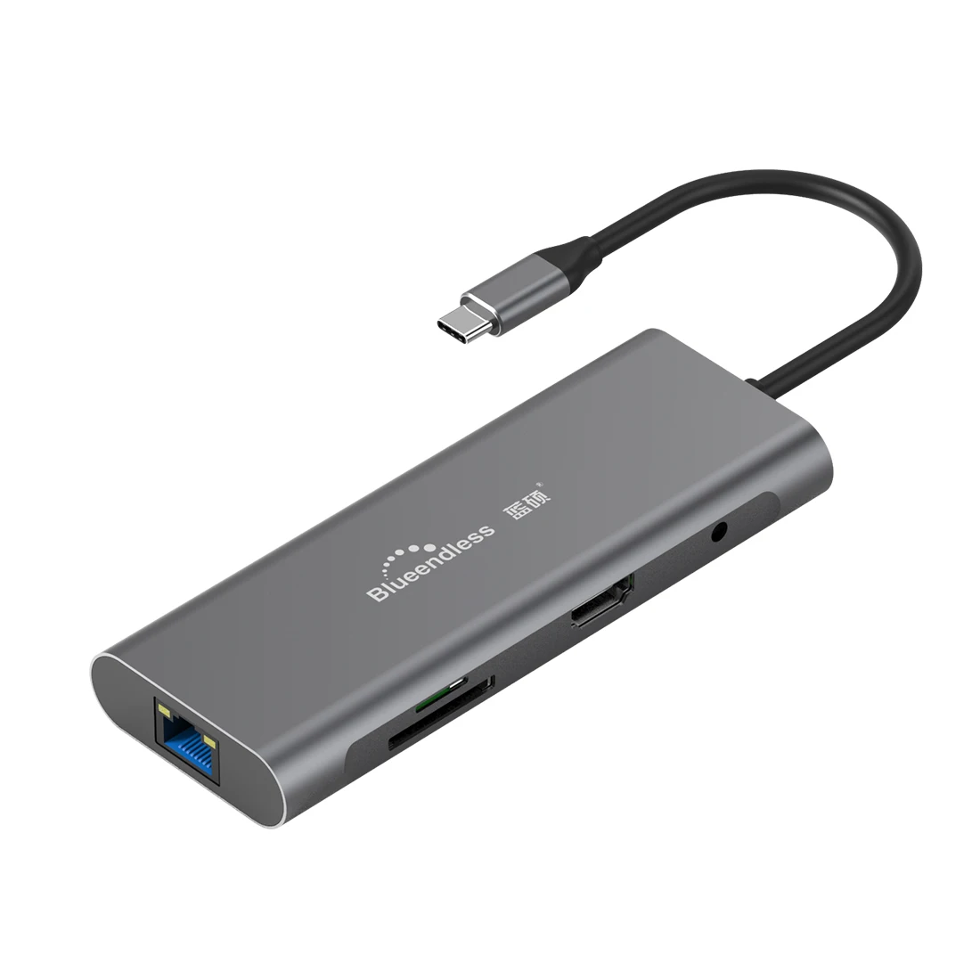 

Blueendless Usb C Hub Adapter 9 in 1 Docking Station,1000Mbps Ethernet Lan Port, 3.5Mm Aux, 3X Usb 3.0, Tf/Sd Card Reader