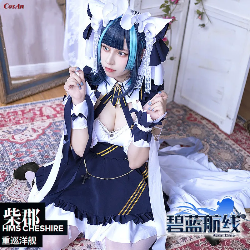 Hot Game Azur Lane Cheshire Cosplay Costume Beautiful Gorgeous Formal Dress Activity Party Role Play Clothing High-End S-XL