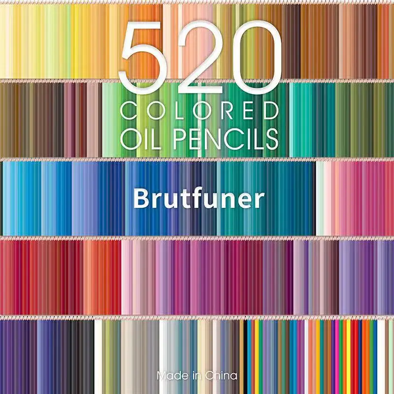 Professional Brutfuner 520/260 Colors Oil Color Pencils Set Sketch Coloured Portable Colored Pencil Art Supplies