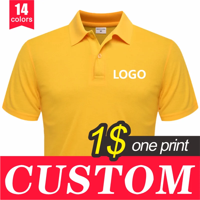 Custom Polo Shirt Customize with Own Logo by Embroidery/Digital/ Silk Printing for Men Clothing Short Sleeve Top Summer Uniforms