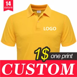 Custom Polo Shirt Customize with Own Logo by Embroidery/Digital/ Silk Printing for Men Clothing Short Sleeve Top Summer Uniforms