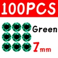 100 piezas de 7 mm, color verde