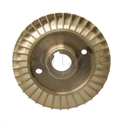 BQLZR Double Keyway Brass Impeller 6cm Outer Dia 1.2cm Inner Dia for Pump Repair 2Pcs