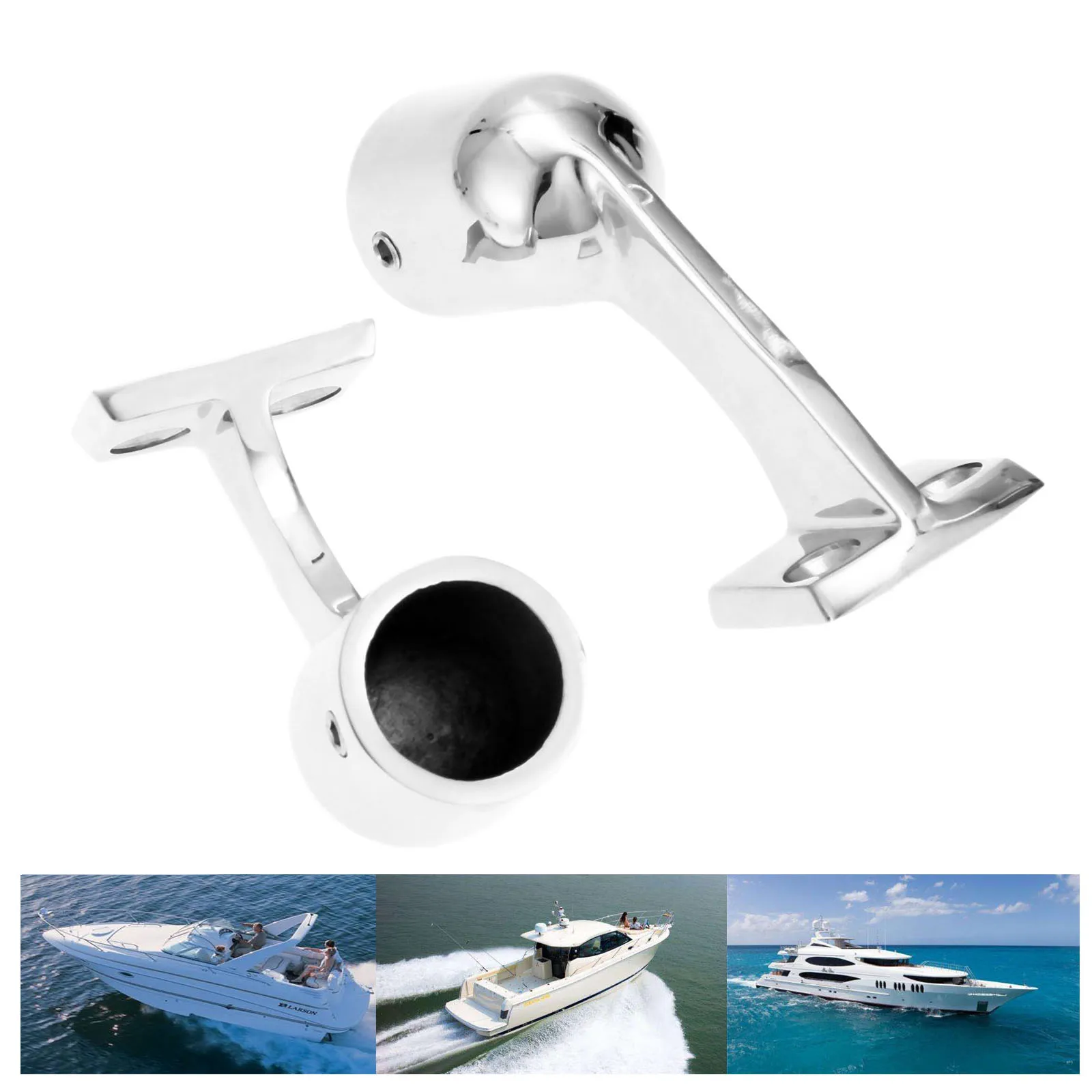 1 Pc Yacht Boat ręczna poręcz koniec Stanchion dla 7/8 Cal 22mm rury rury do użytku morskiego 316 ze stali nierdzewnej łodzie akcesoria