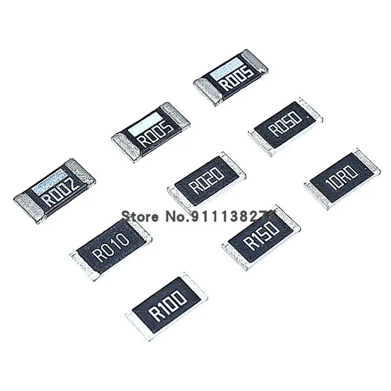 50 PÇS/LOTE liga resistência 2512 resistor SMD R001 R002 R005 R008 R010 R015 R020 R025 R050 R100