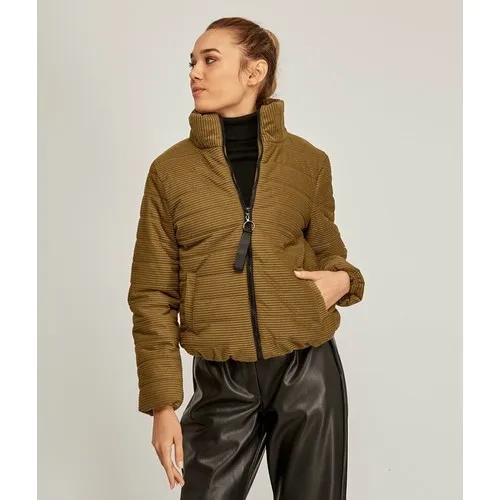 Candelabro abrigo caqui para mujer